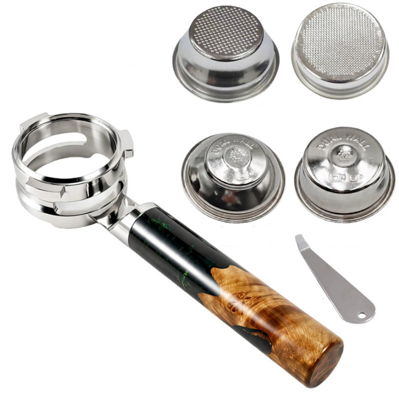 Naked Portafilter Bottomless - Stainless Steel Flat Place 54mm Hollow