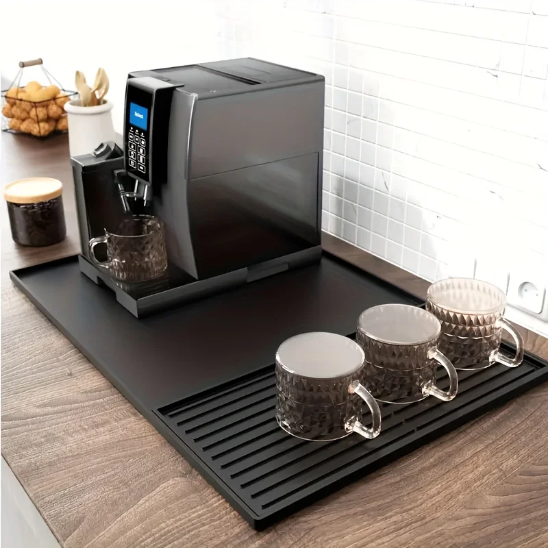 Coffee Equipment Organizer - 2-in-1 Silicone Coffee Bar Mat -