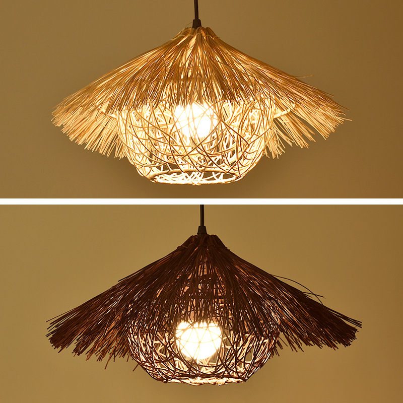 Vintage Coffee Equipment - Creative Rattan Woven Chandelier Personalized Hot
