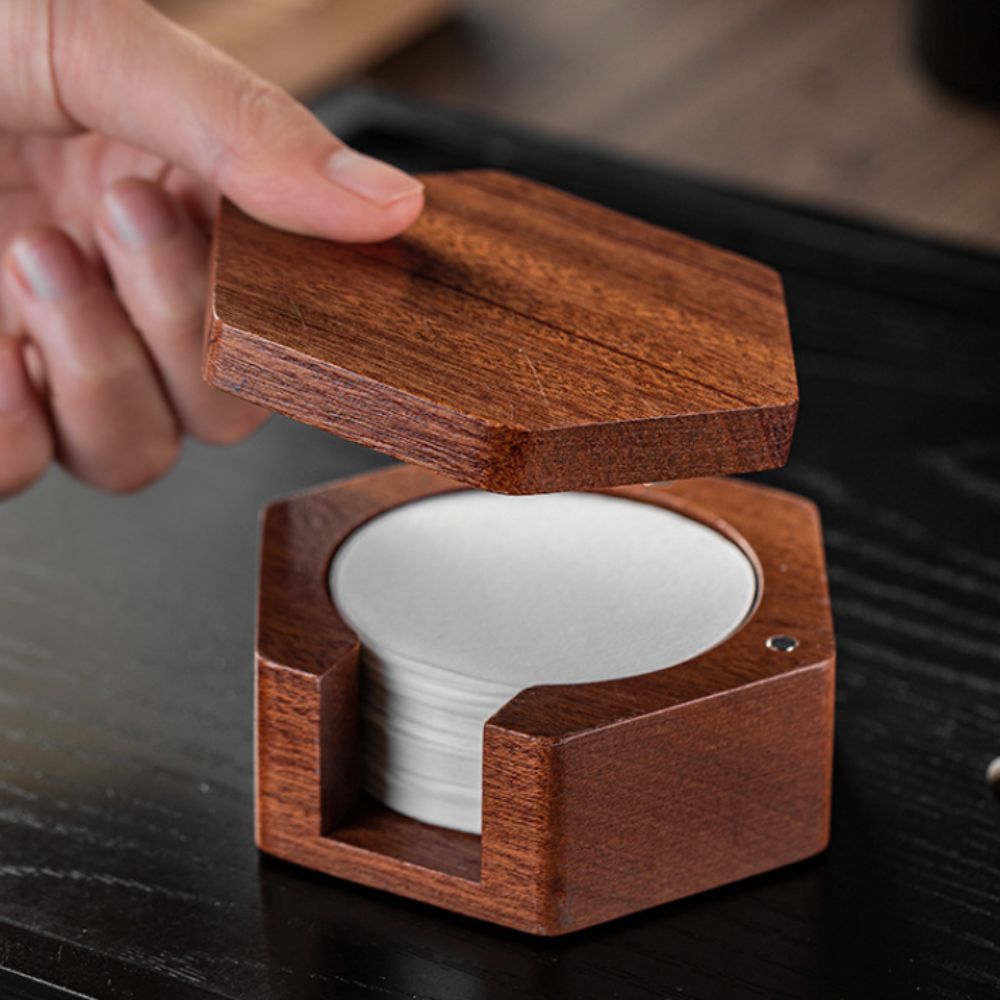 Solid Wood Hexagonal Coffee Fi - Coffee Equipment Organizer ulasan dan harga