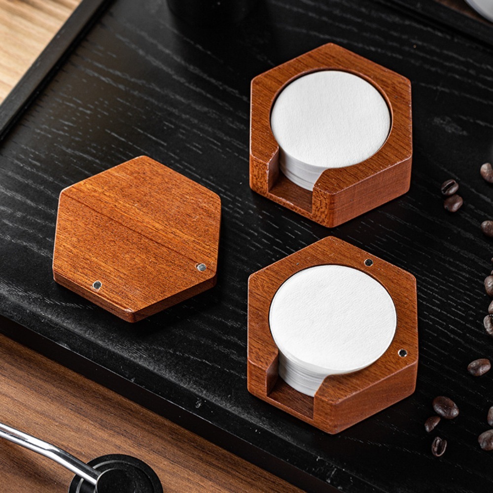 Solid Wood Hexagonal Coffee Fi - Coffee Equipment Organizer ulasan dan harga