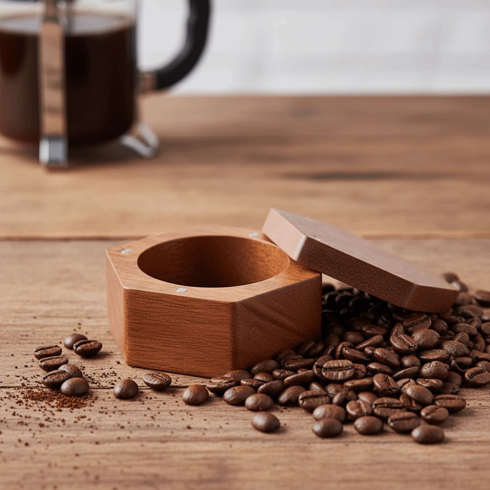 Solid Wood Hexagonal Coffee Fi - Coffee Equipment Organizer ulasan dan harga