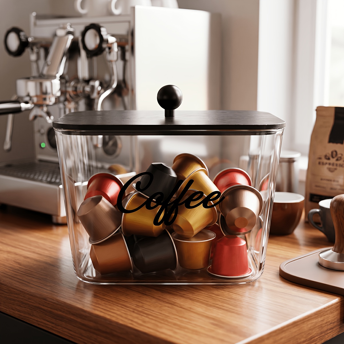 Coffee Pod Holder with Lids Pl - Coffee Equipment Organizer ulasan dan harga