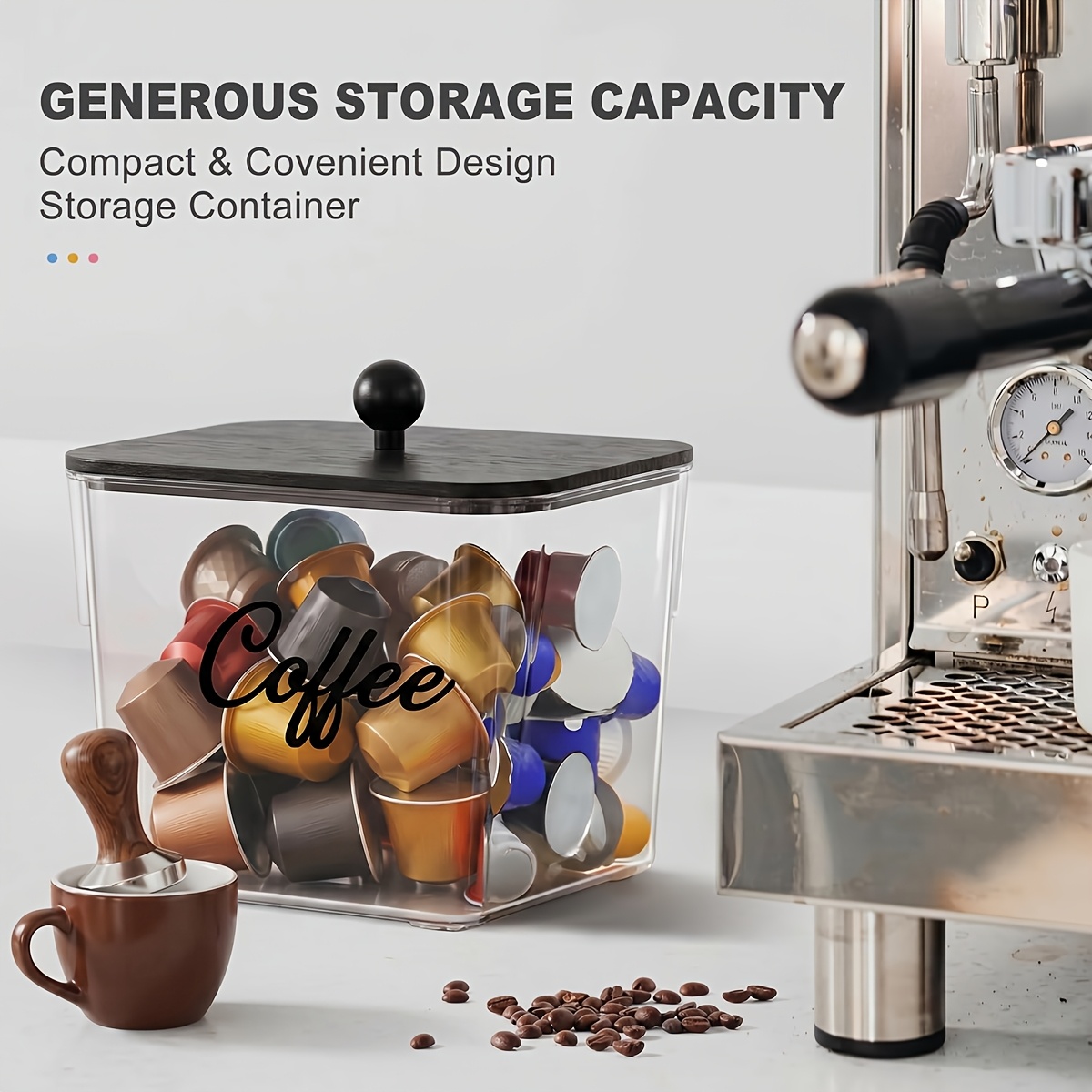 Coffee Pod Holder with Lids Pl - Coffee Equipment Organizer ulasan dan harga