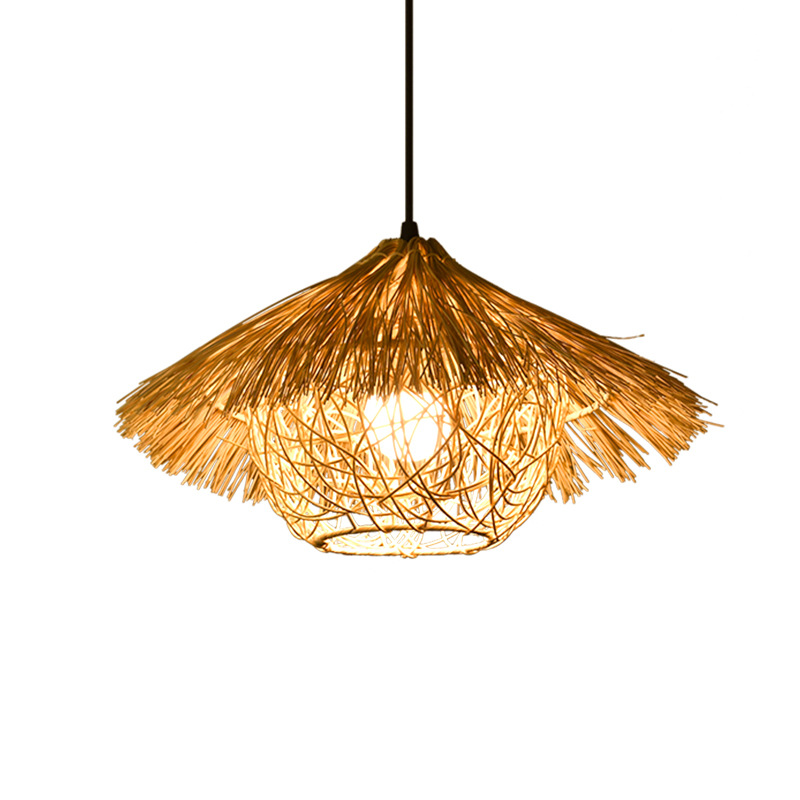 Creative Rattan Woven Chandeli - Vintage Coffee Equipment ulasan dan harga